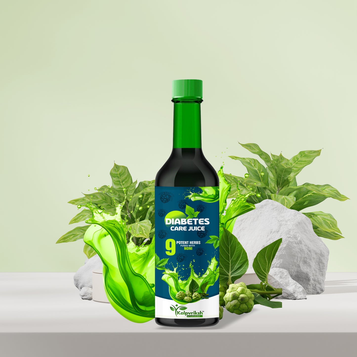 Kalpvriksh Ayurveda Diabetes Care Juice | Herbal Supplement with 9 Potent Herbs & Noni