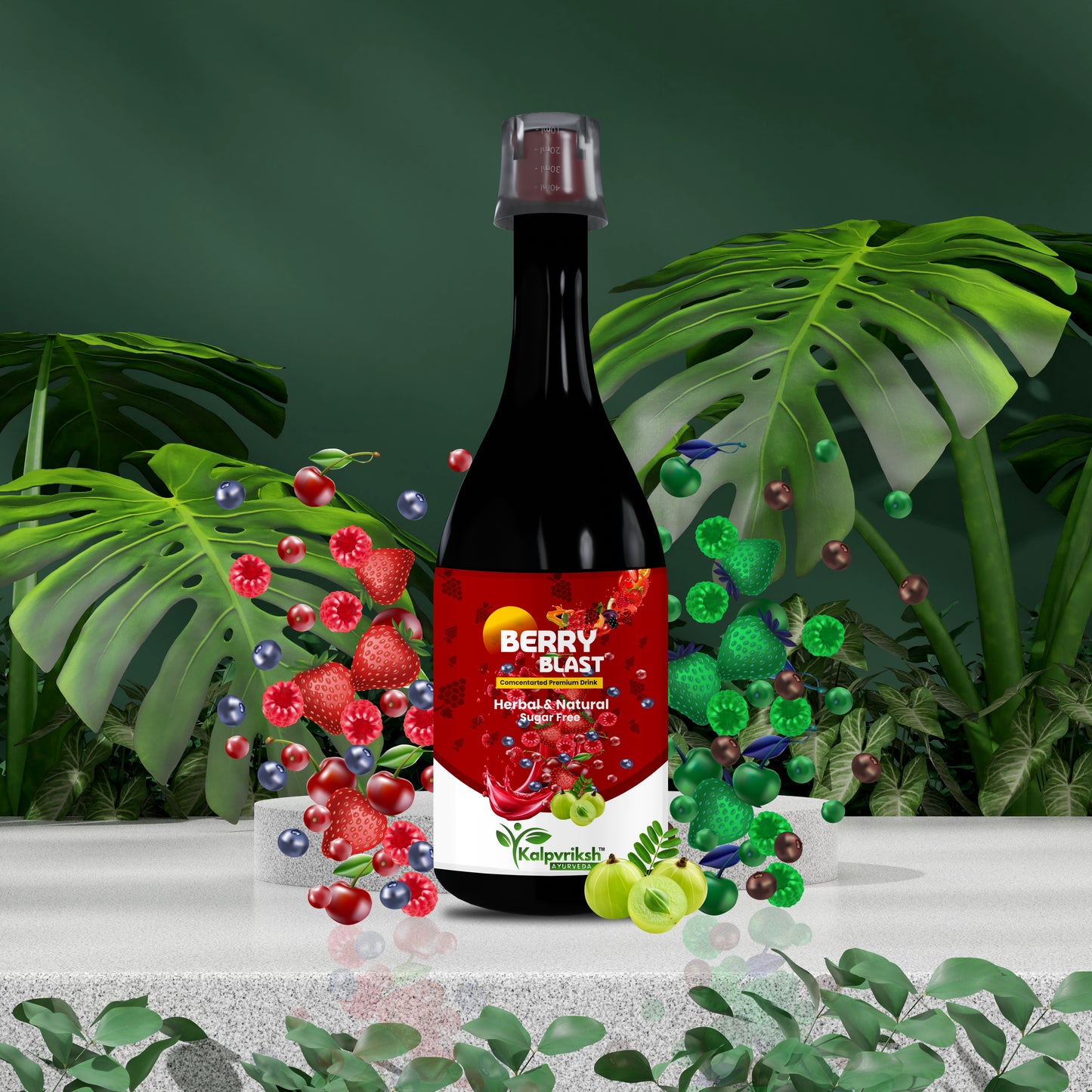Kalpvriksh Ayurveda Berry Blast Herbal & Natural Sugar-Free Concentrated Drink