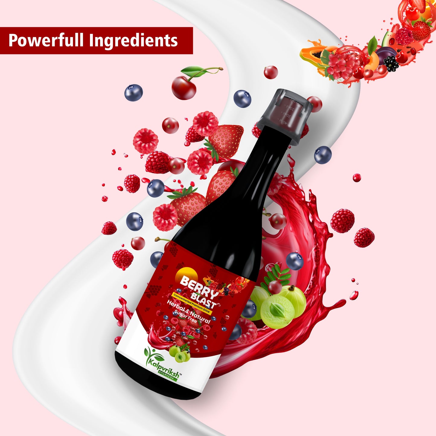 Kalpvriksh Ayurveda Berry Blast Herbal & Natural Sugar-Free Concentrated Drink