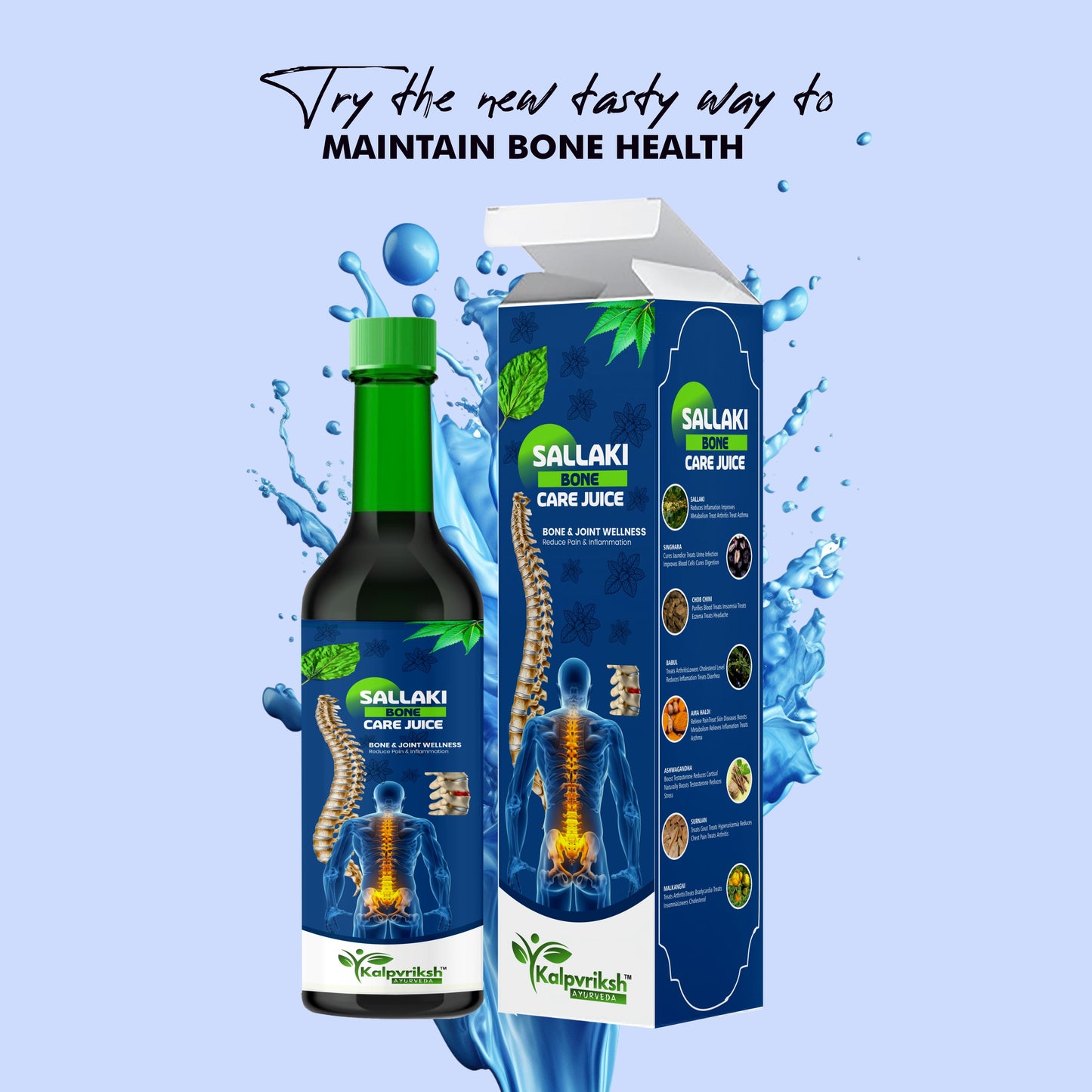 Sallaki Bone Care Juice Ayurvedic Joint & Bone Wellness Supplement