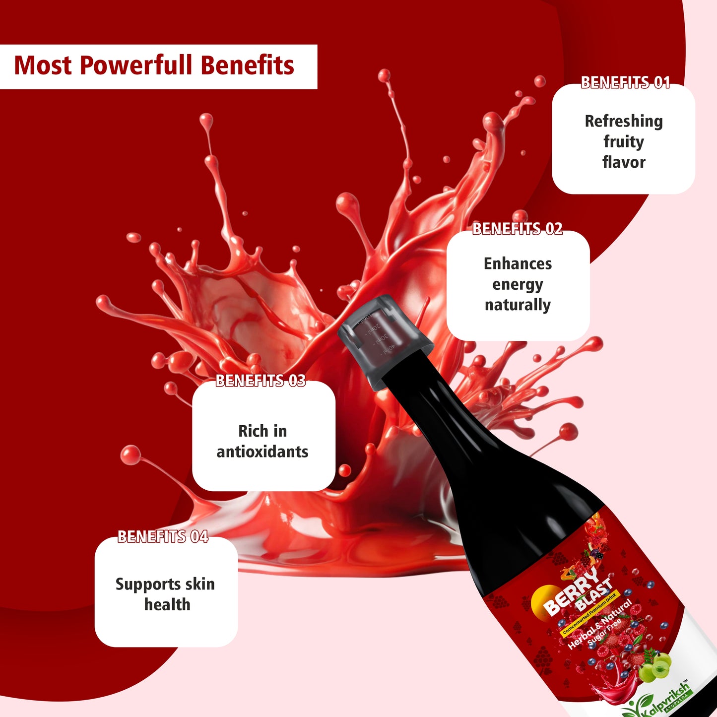 Kalpvriksh Ayurveda Berry Blast Herbal & Natural Sugar-Free Concentrated Drink